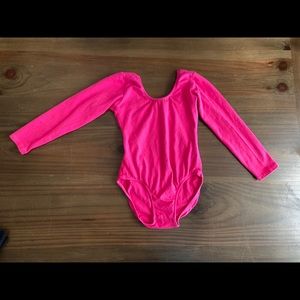 Pink long sleeve leotard